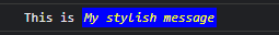 console.log