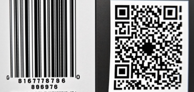바코드와 큐알코드 이미지