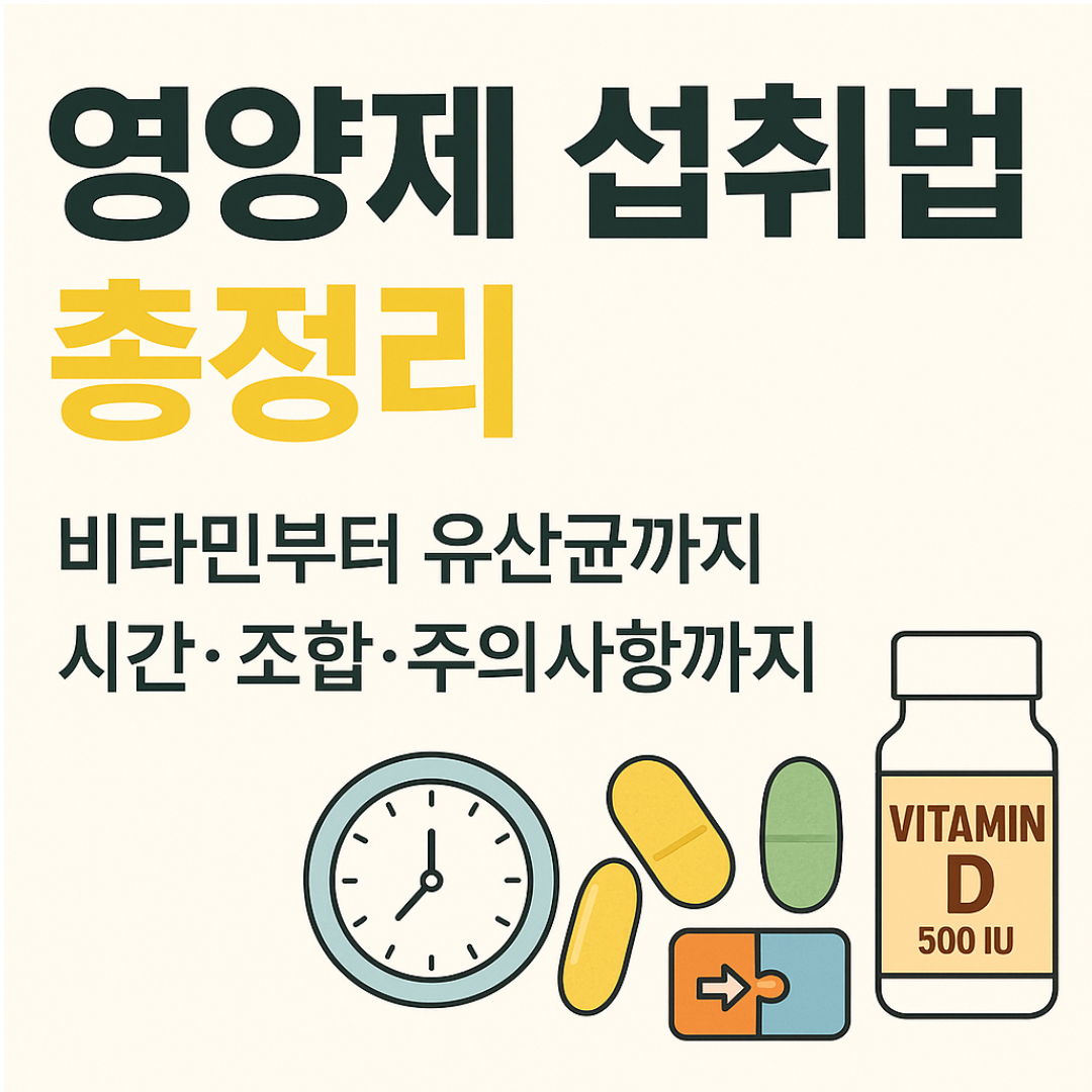 영양제 섭취방법 정리