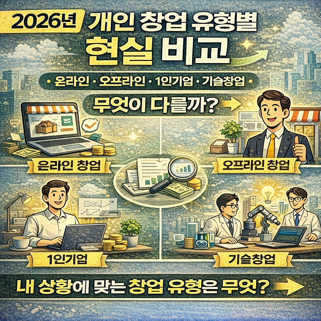 개인 창업 유형별 비교