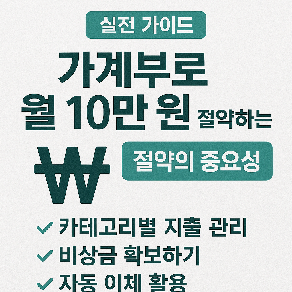 월 10만 원 절약하는 가계부 실전 가이드 썸네일