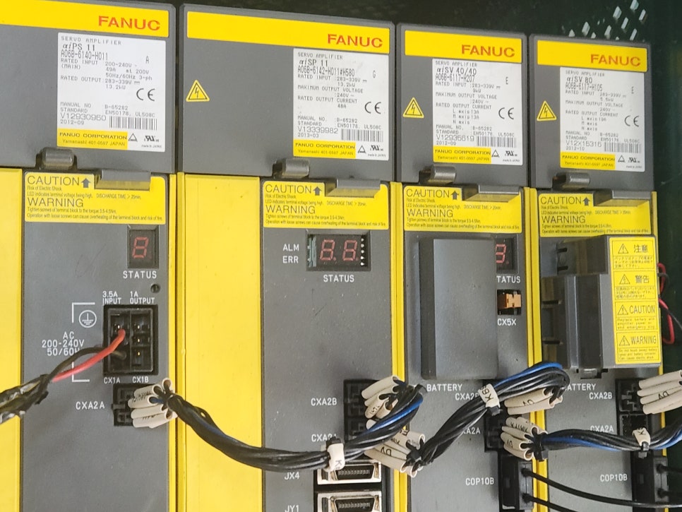 화낙(FANUC) 서보드라이버 A06B-6140-H011 / A06B-6142-H011#H580 / A06B-6117-H207 / A06B-6117-H105 작동 불능, 전원 인가 후 무반응 수리 완료