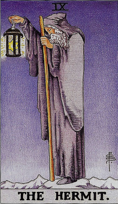 타로카드-9번-은둔자-카드