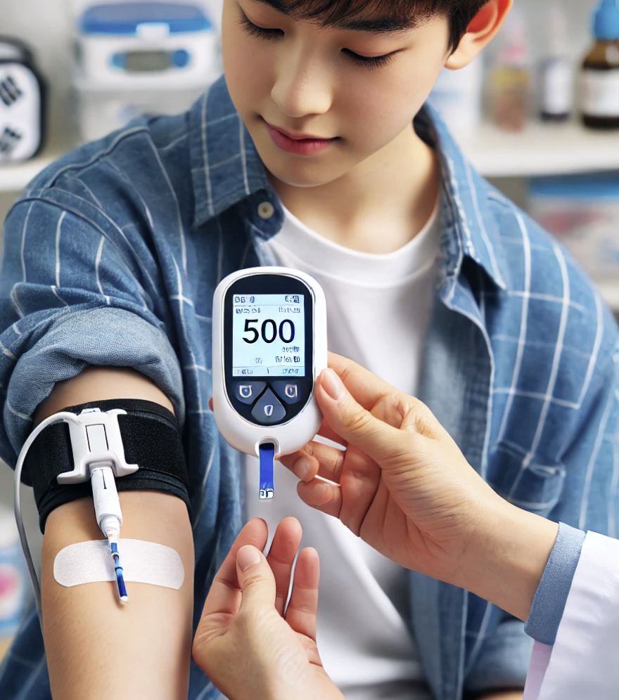 연속혈당측정기를 착용하는 청소년 환자