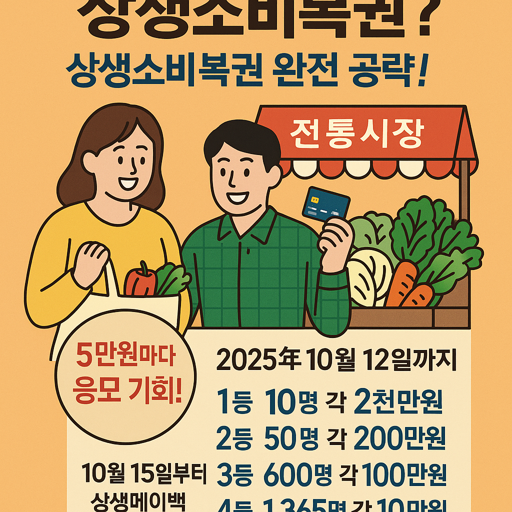 전통시장 5만원 쓰고 2천만원? 상생소비복권 완전 공략!