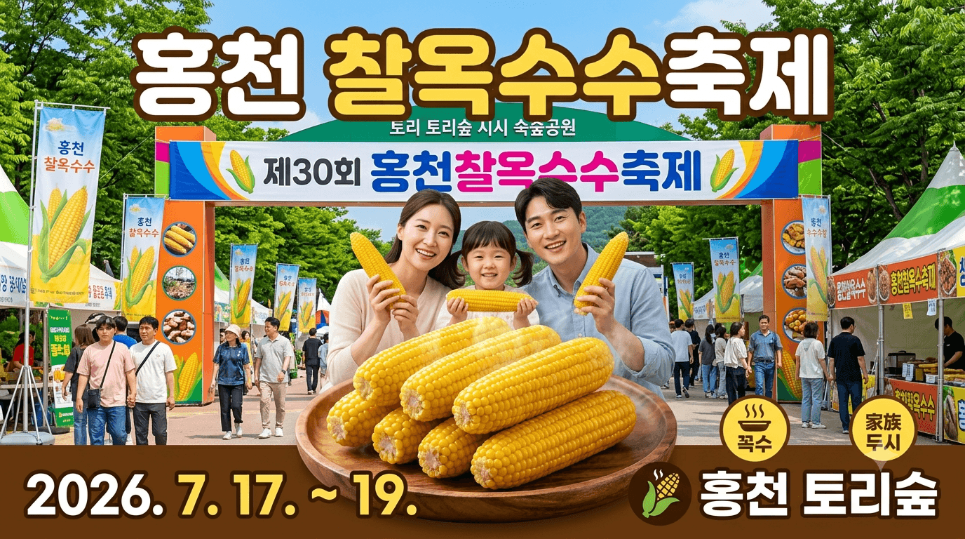 홍천 찰옥수수 축제 포스터