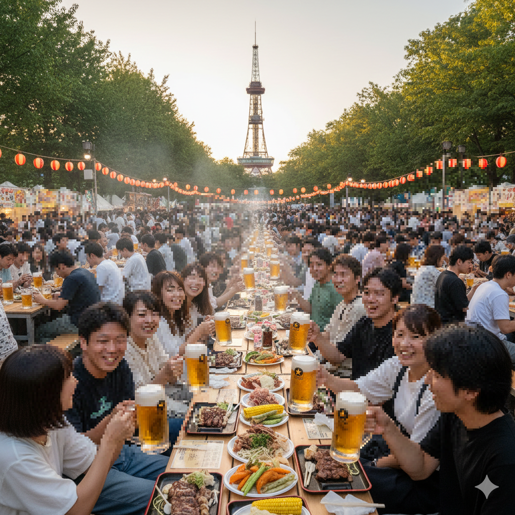 훗카이도에 세계적으로 유명한 맥주 페스티벌