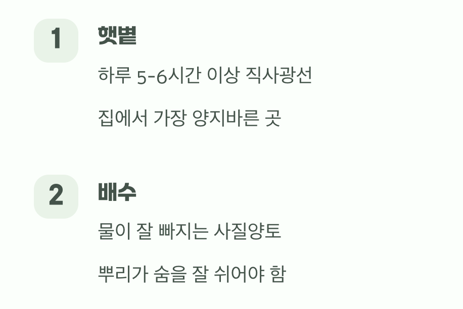 가장 중요한 첫 단추, '심는 장소'