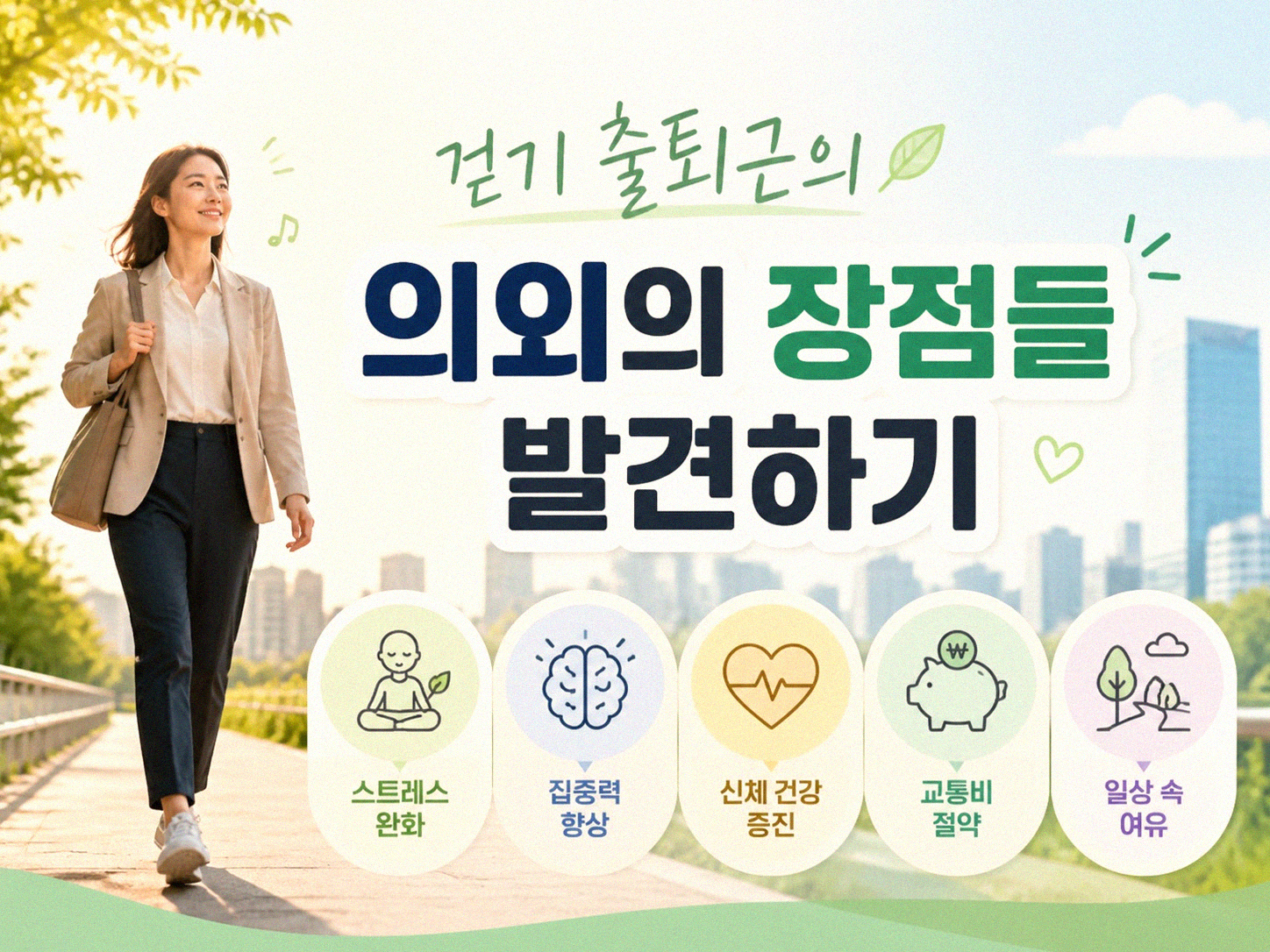 출퇴근길 걷기, 익숙해지기 위한 내 나름의 방법들