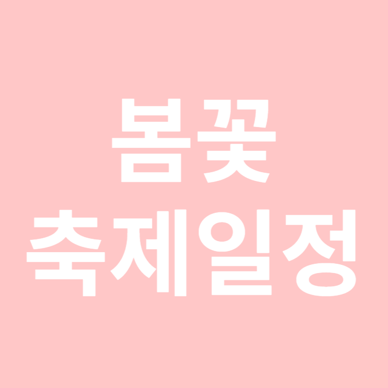 봄꽃 축제일정