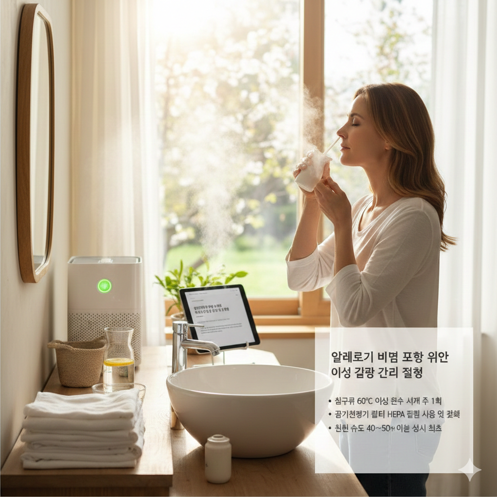 알레르기 비염 예방 일상관리 이미지