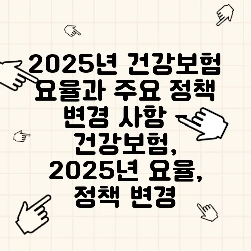 2025년 건강보험 요율과 주요 정책 변경 사항 - 건강보험, 2025년 요율, 정책 변경