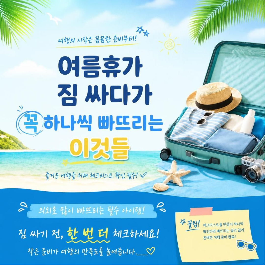 여름휴가 필수품 준비