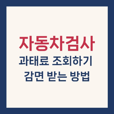 자동차검사 과태료