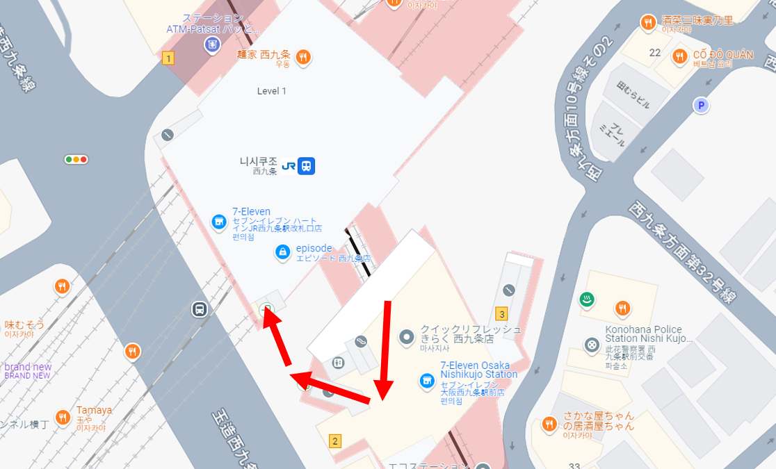 유니버셜스튜디오재팬으로 가는 경로2