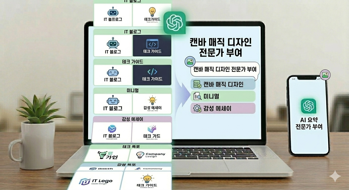 캔바 로고 설정 인터페이스 가이드 인포그래픽