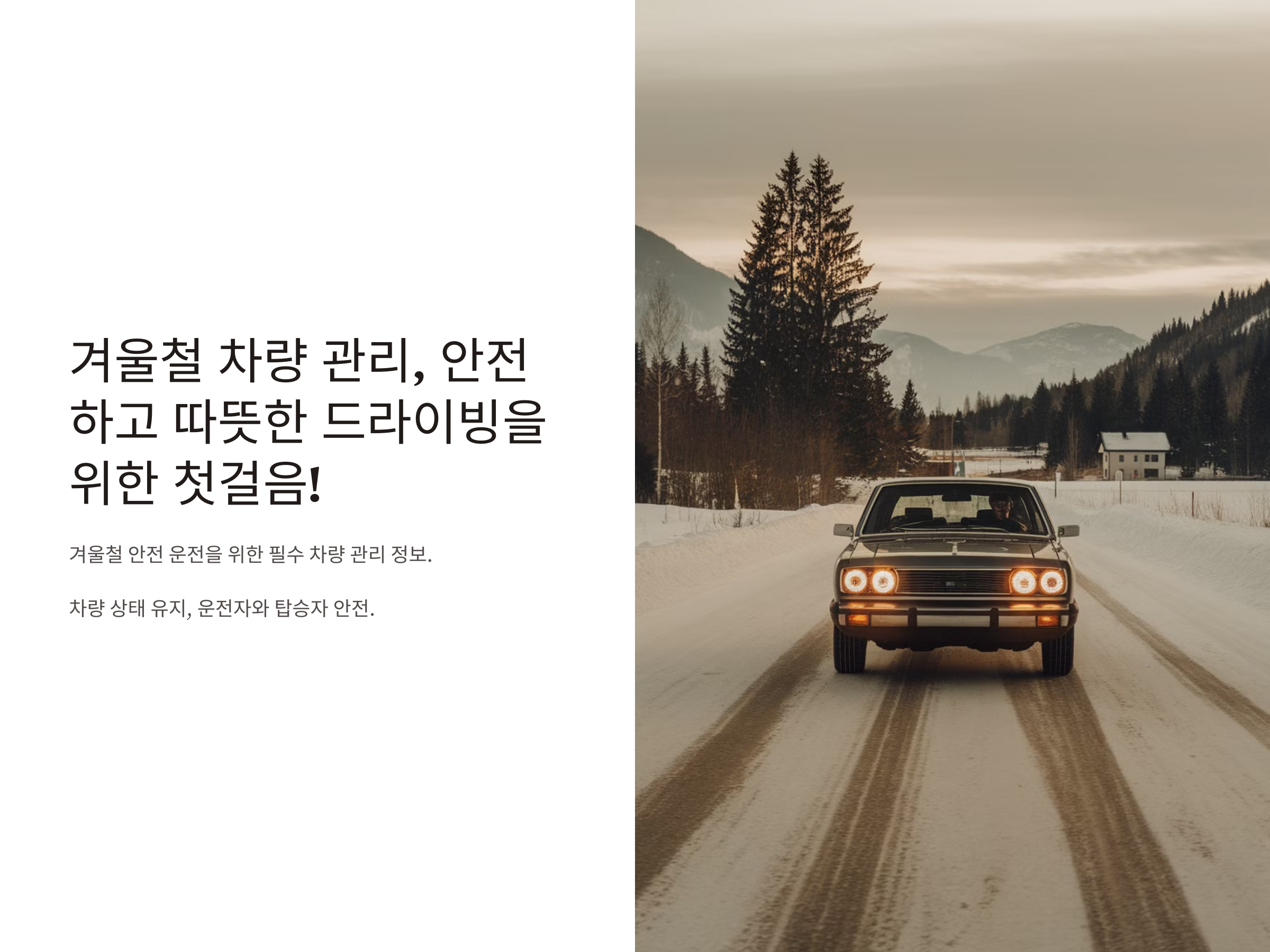 겨울철 차량 관리 핵심, 배터리부터 타이어까지!