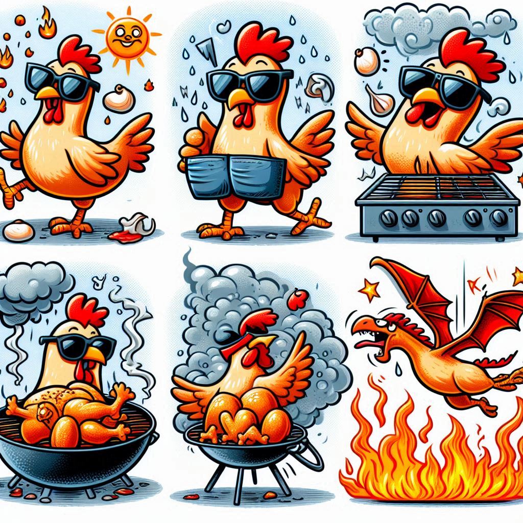 닭고기가 덜 익은 것 같아.