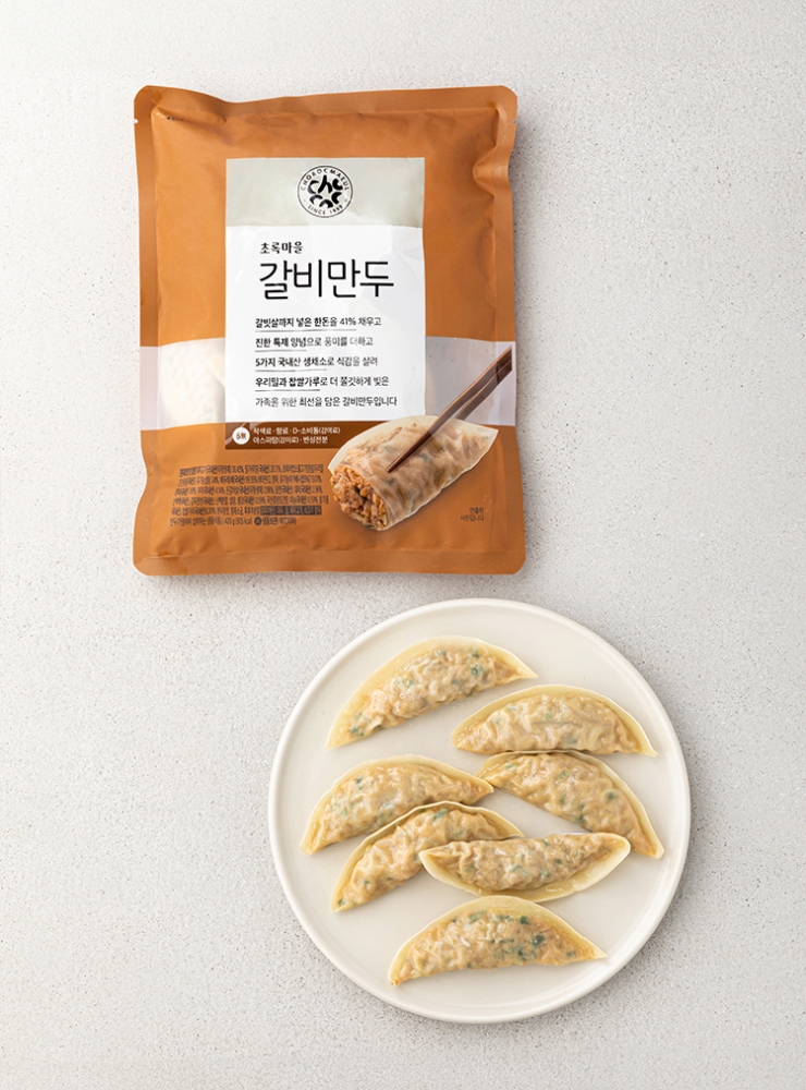 초록마을 갈비만두 제품 이미지