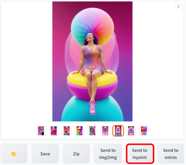 SD - 인페인트로 보내기