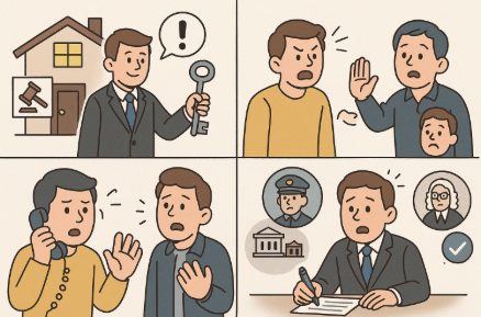 낙찰부동산 임차인 주거침입 고소