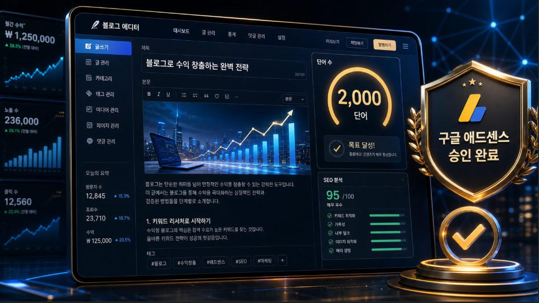 애드센스 승인을 위한 적정 글자 수와 고품질 콘텐츠 작성 전략 썸네일