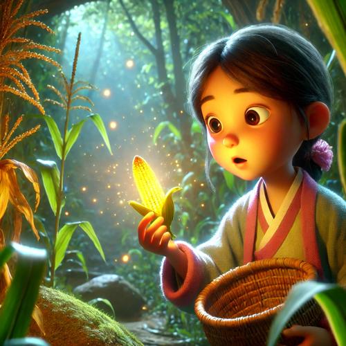 숲 속에서 발견된 신비한 옥수수 씨앗