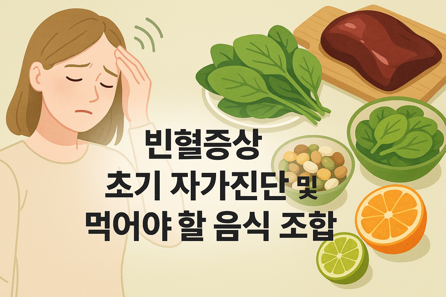빈혈 증상 초기 자가진단 및 먹어야 할 음식 조합