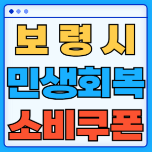 충청남도 보령시 민생회복 소비쿠폰 지원금 농어촌 인구감소지역 혜택 신청방법 신청기간 사용처