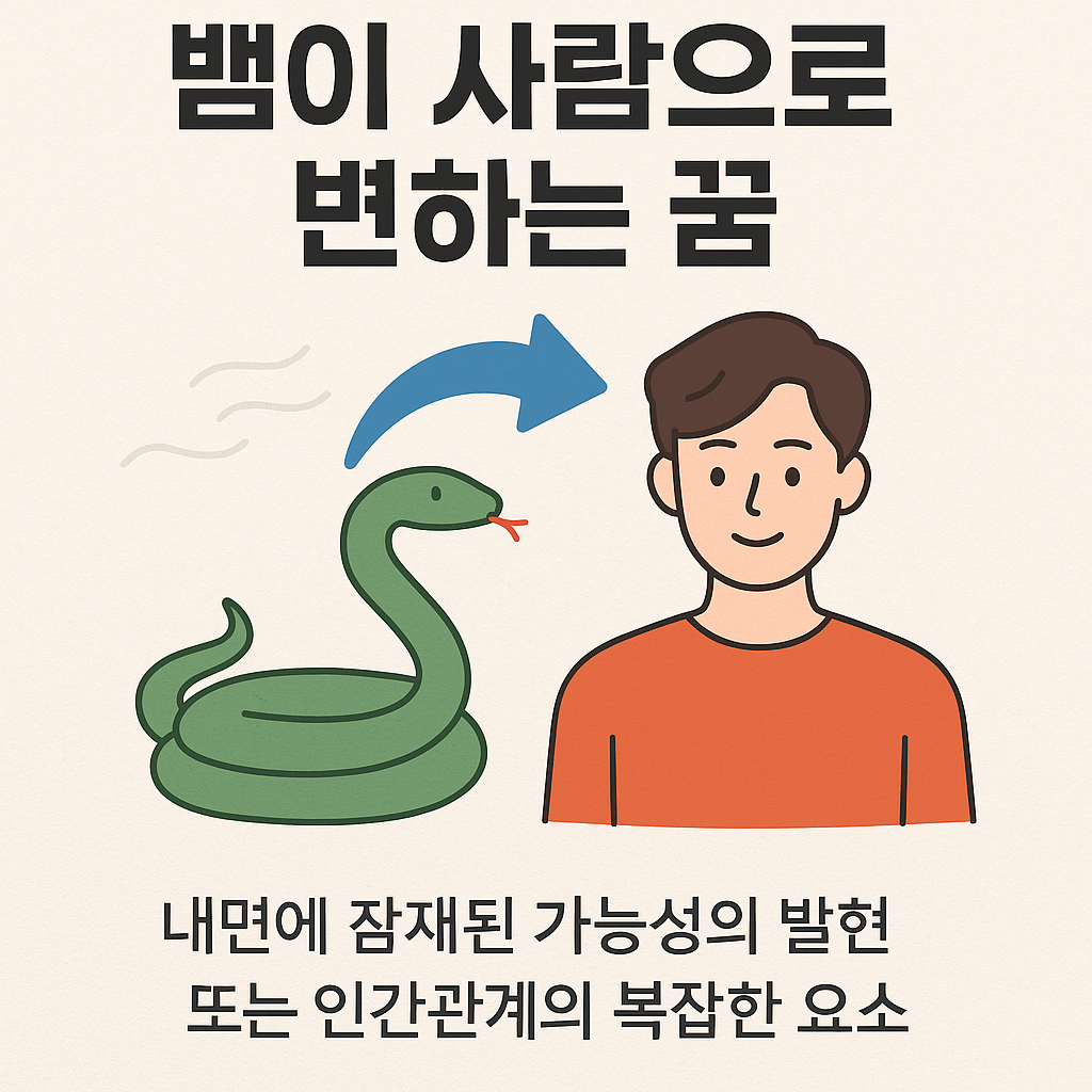 뱀이 사람으로 변하는 꿈해몽