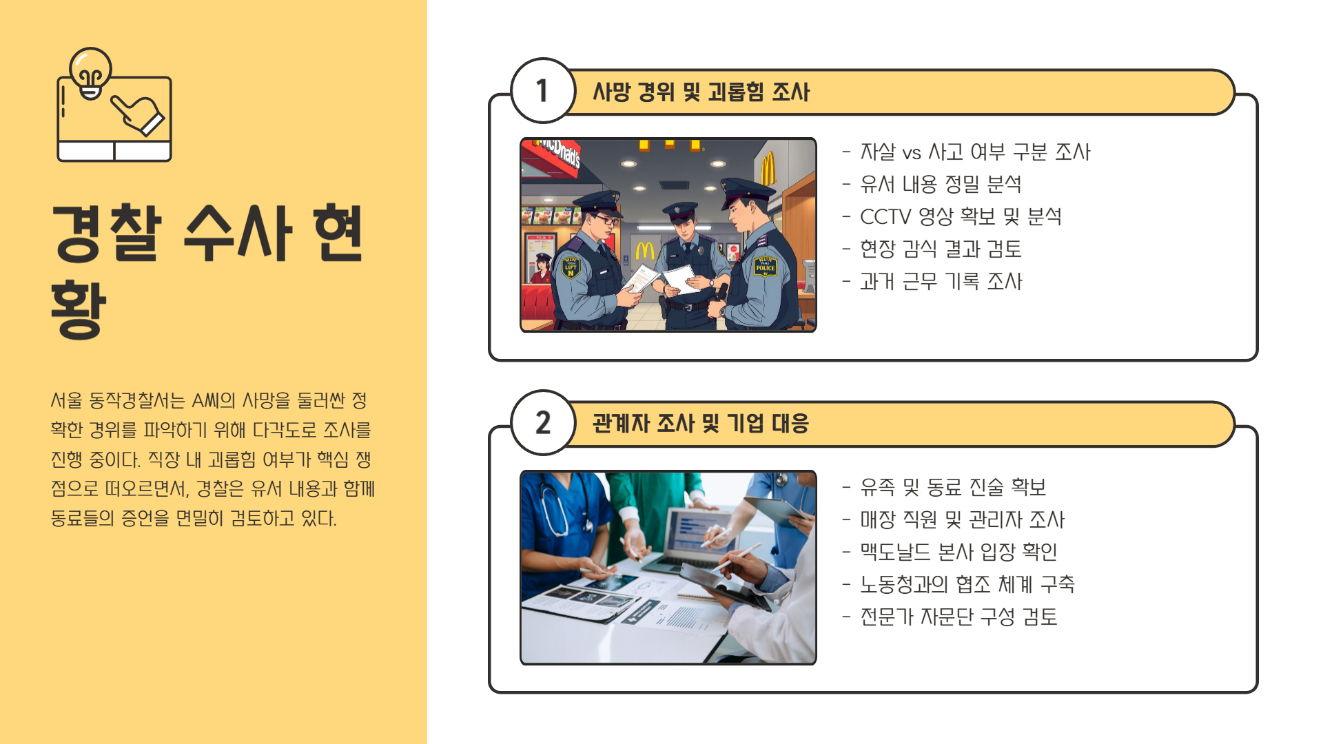 경찰 수사 현황