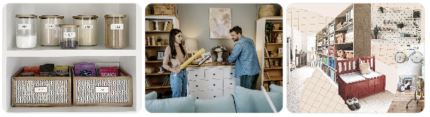 부부가 함께 정리하고 있는 모습