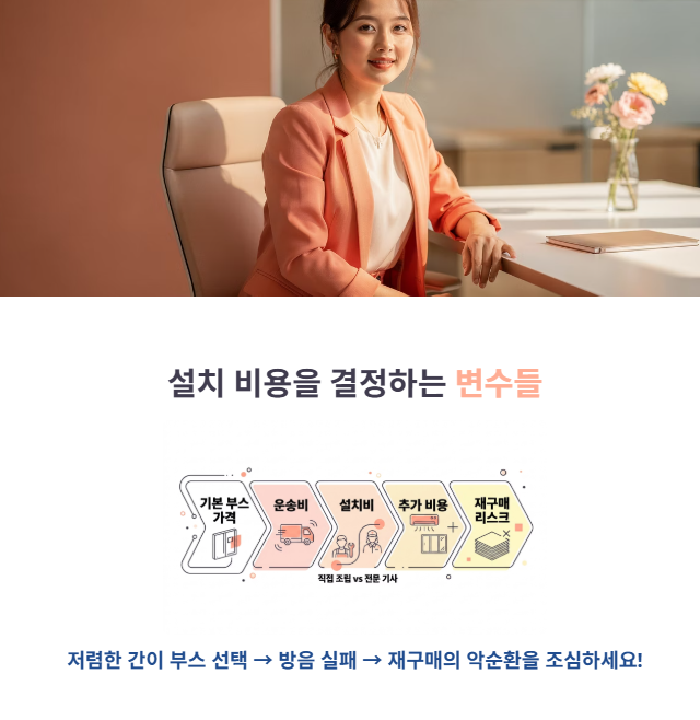 설치 비용 결정하는 변수 확인