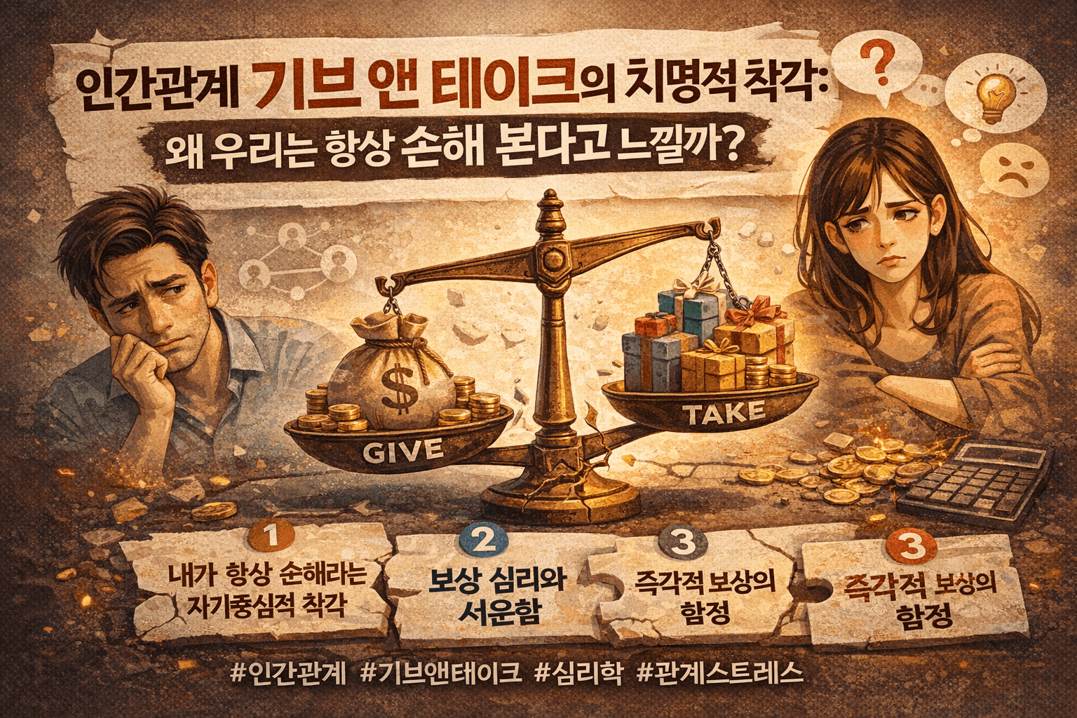 인간관계 기브 앤 테이크의 착각 왜 나는 항상 손해 본다고 느낄까