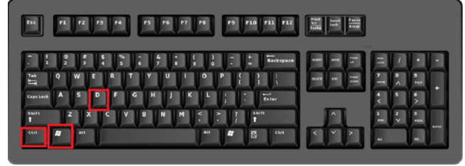 윈도우키 + Ctrl + D : 가상데스크톱 생성