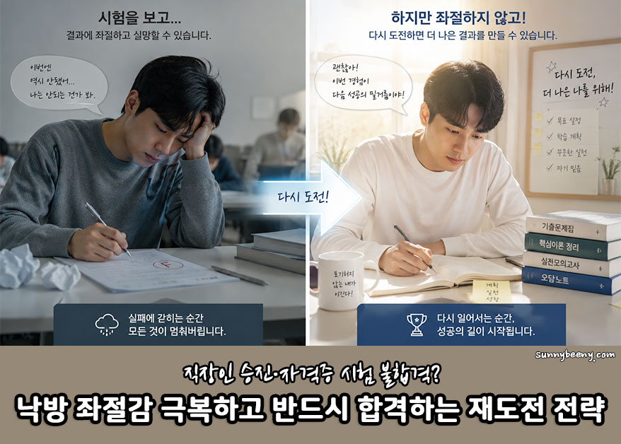 낙방 좌절감 극복하고 반드시 합격하는 재도전 전략