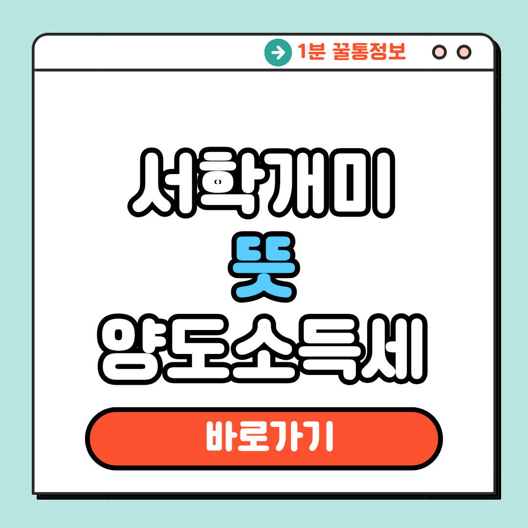 서학개미 뜻 양도소득세