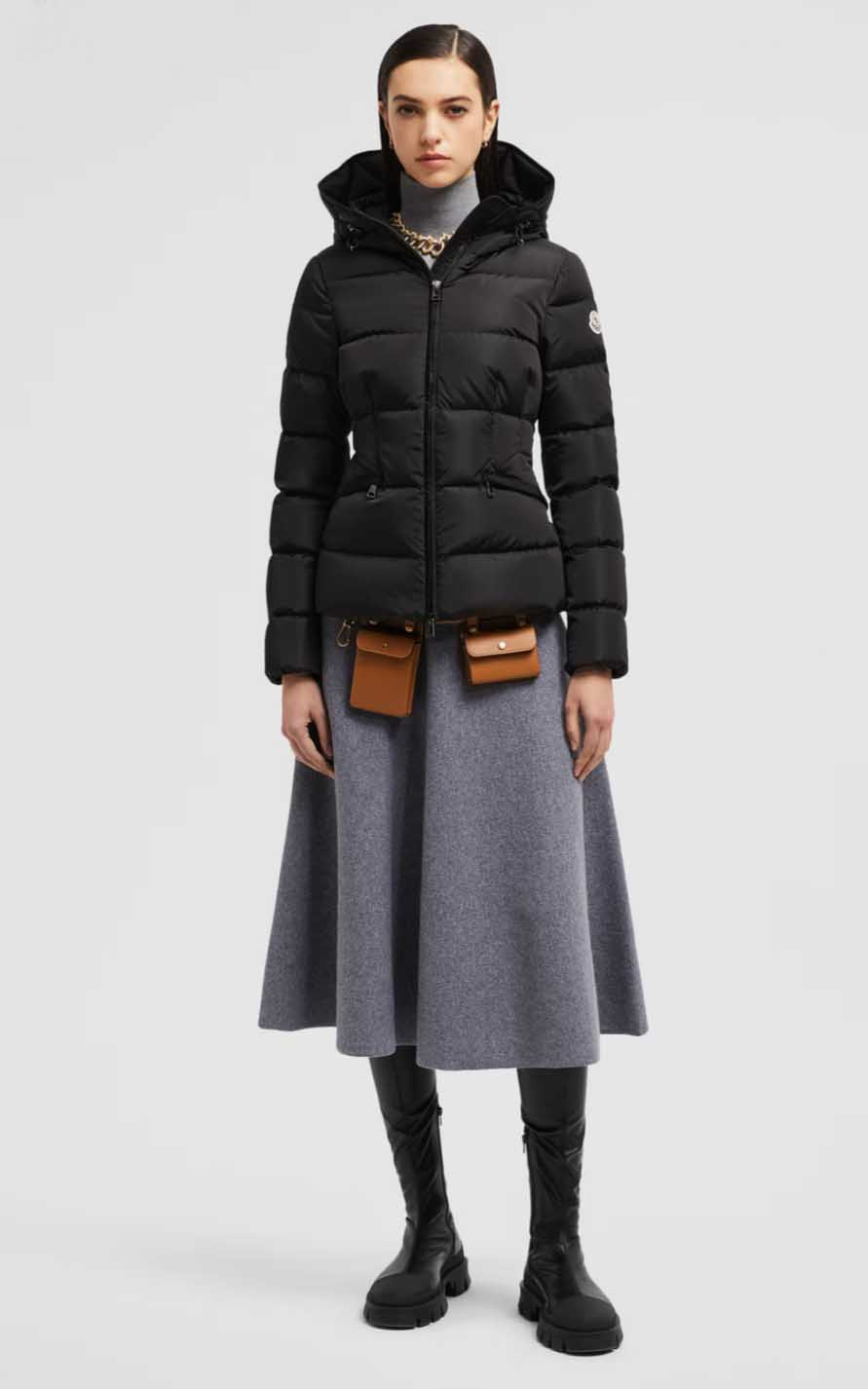 몽클레어 아보체 후드 쇼트 다운 패딩