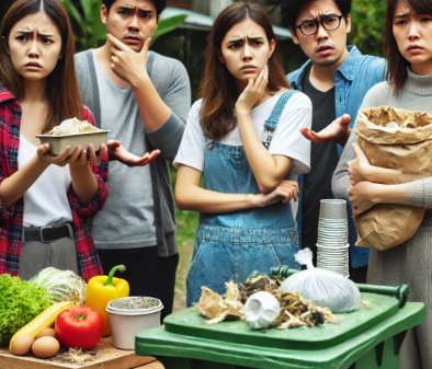 음식물쓰레기로 고민하는 사람들