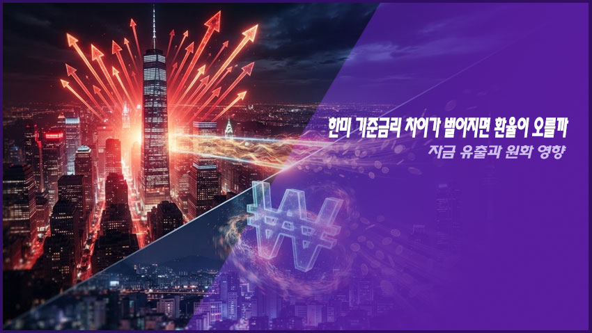 한미 기준금리 차이가 벌어지면 환율이 오를까｜자금 유출과 원화 영향