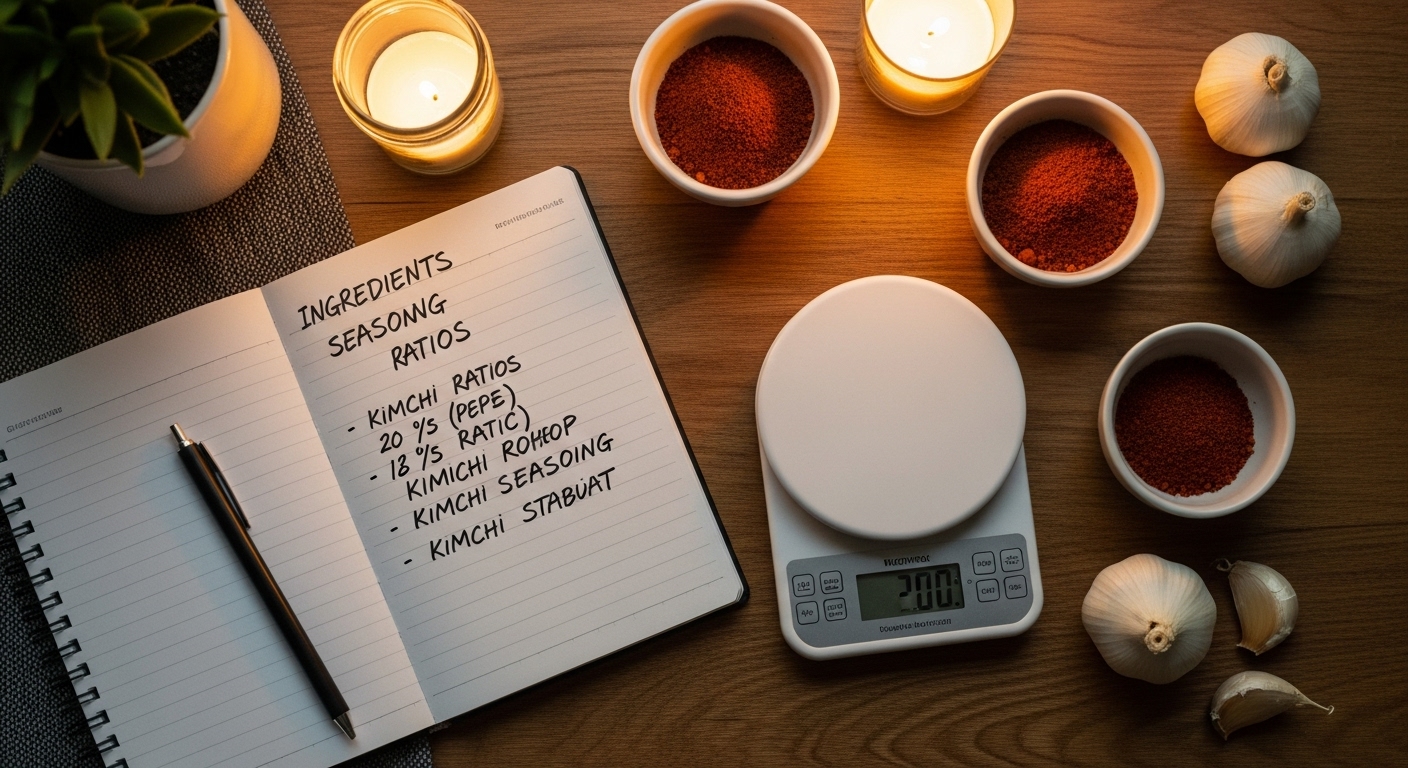 김장김치 20kg 양념 비율