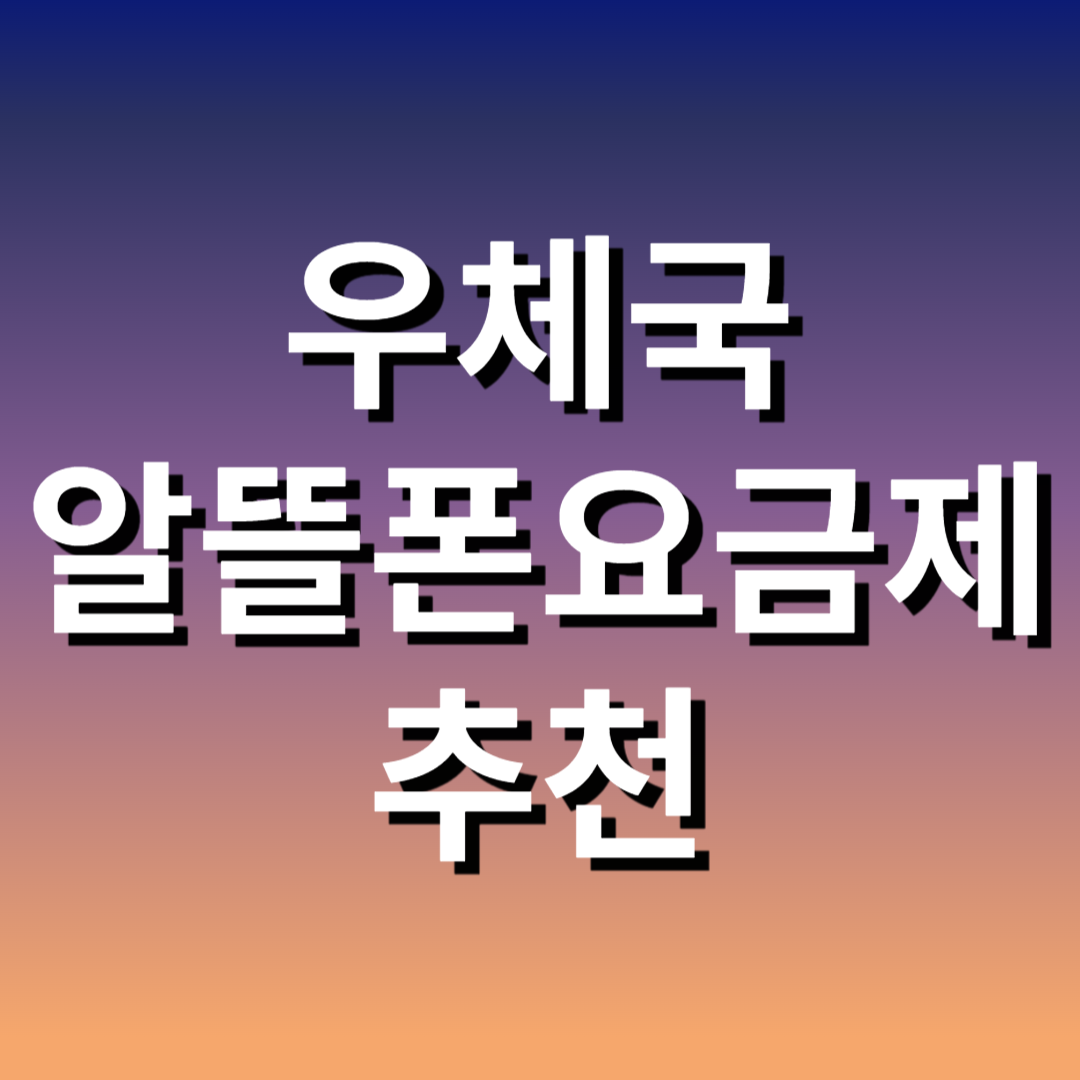 우체국 알뜰폰 요금제
