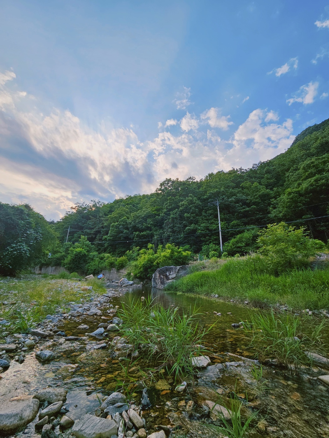 시크릿문 펜션 옆 계곡