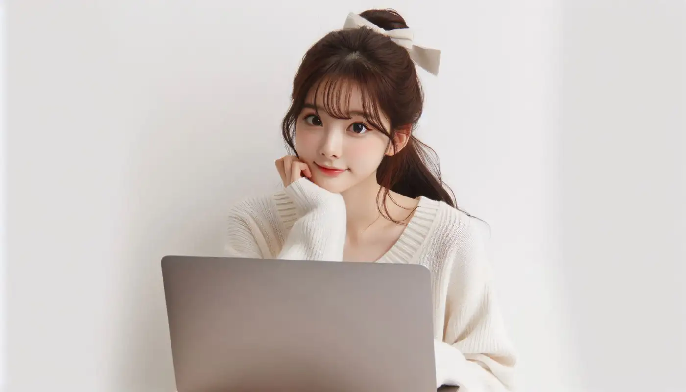 바이낸스-스테이킹-해지-방법을-알아보는-여성의-모습