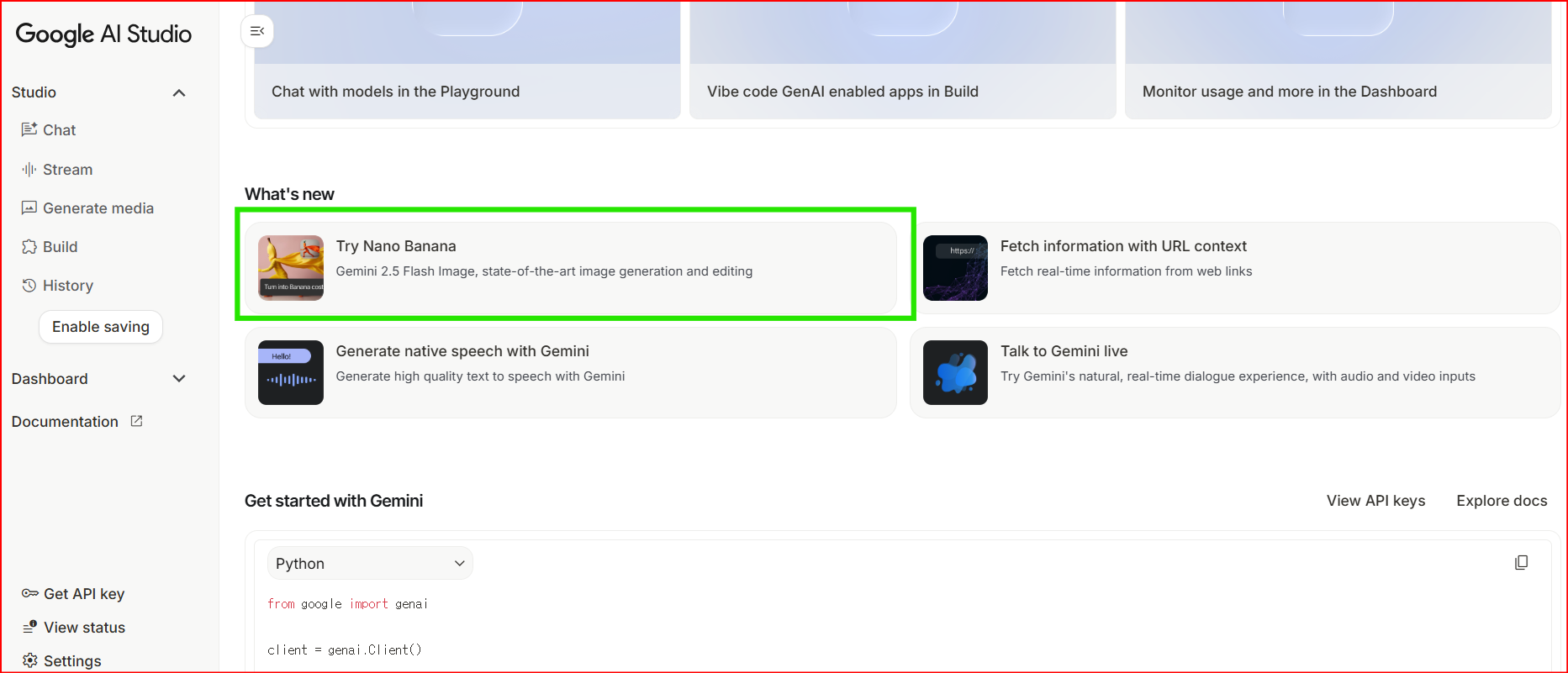 alt="구글 ai스튜디오에서 " Try Nano Banana" 로 원하는 피규어나 이미지를 만들 수 있음"