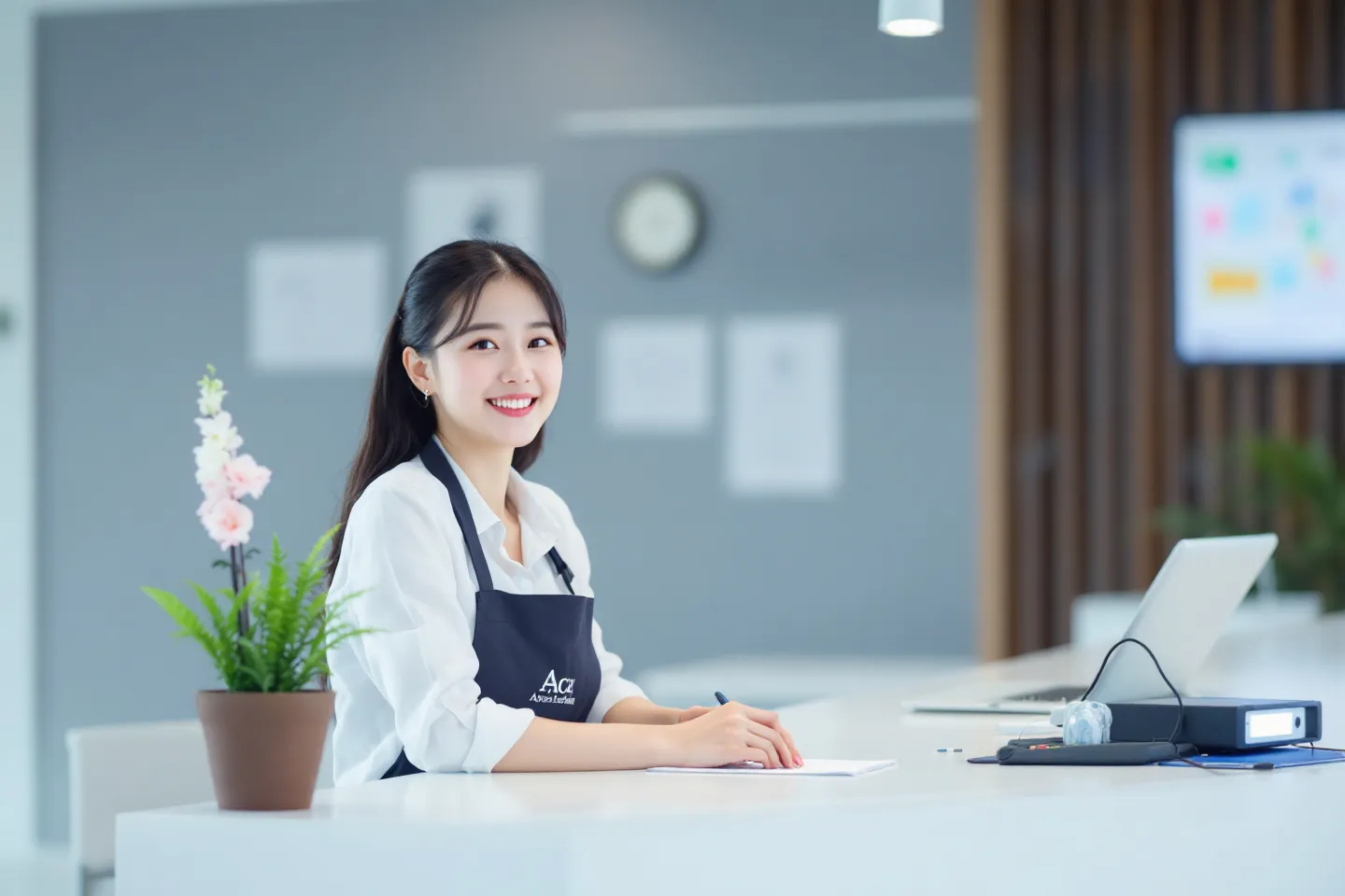 학원 데스크 직원