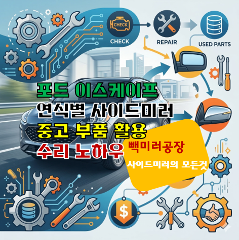 포드 이스케이프 연식별 사이드미러 중고 부품 활용 수리 노하우