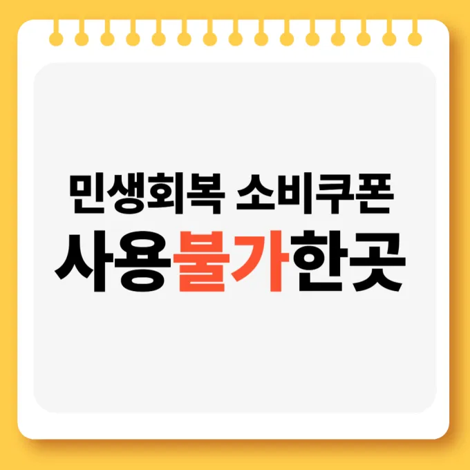 소비쿠폰 사용불가