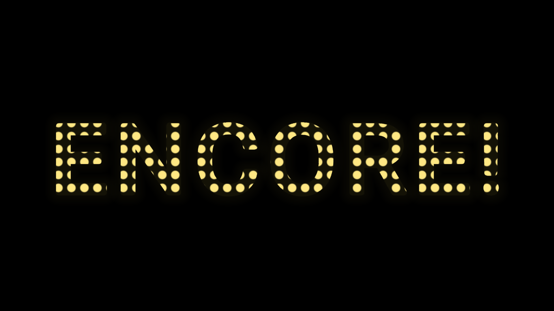 BeamSay 전구 간판 스타일로 띄운 「ENCORE!」 앱 화면