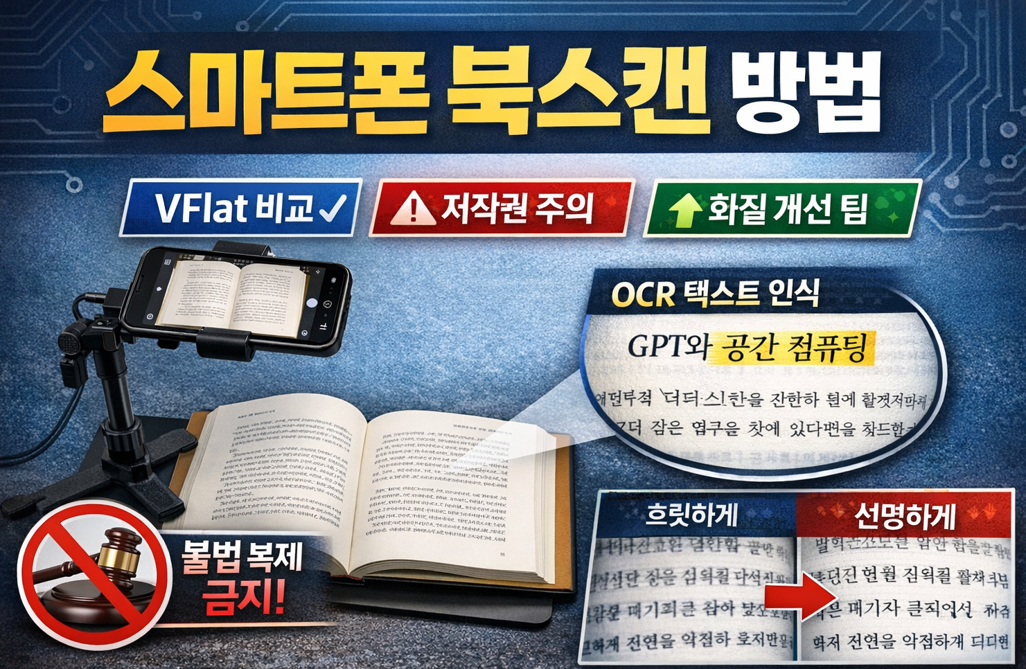 스마트폰 북스캔 방법 관련 사진